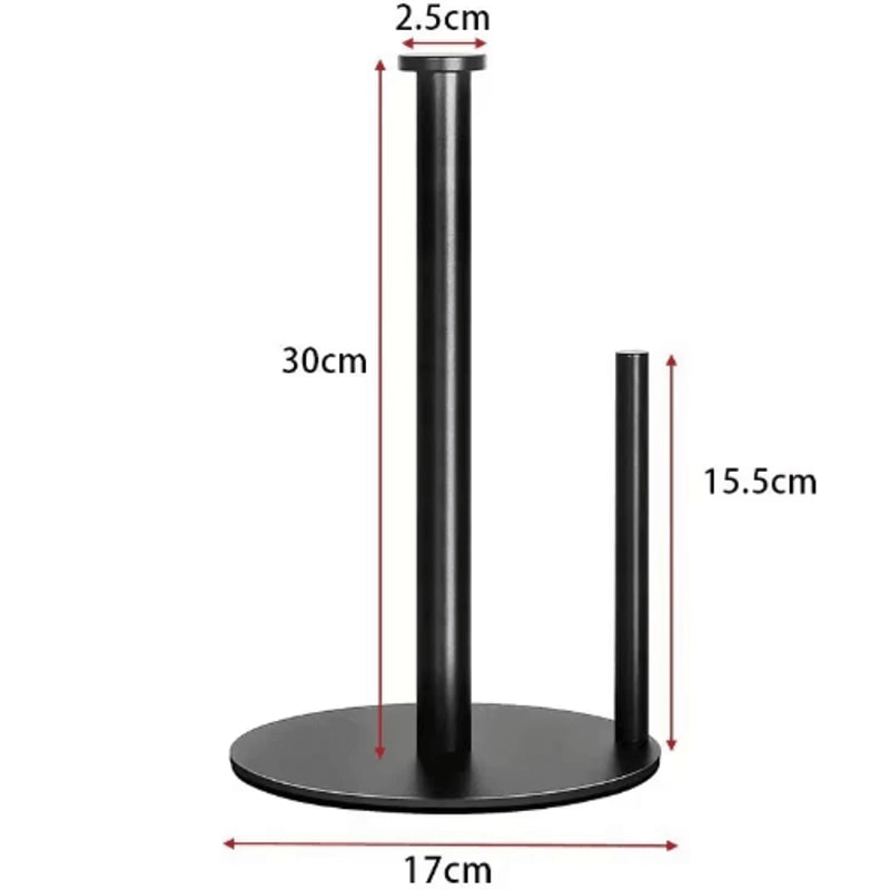 Stainless Steel Kitchen Roll Holder With Weighted Base SpaceSaving Countertop Paper Towel Stand 3