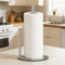 Stainless Steel Kitchen Roll Holder With Weighted Base SpaceSaving Countertop Paper Towel Stand 4