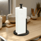 Stainless Steel Kitchen Roll Holder With Weighted Base SpaceSaving Countertop Paper Towel Stand 6