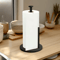 Stainless Steel Kitchen Roll Holder With Weighted Base SpaceSaving Countertop Paper Towel Stand 6
