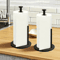 Stainless Steel Kitchen Roll Holder With Weighted Base SpaceSaving Countertop Paper Towel Stand 0
