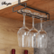 NonDrill Hanging Wine Glass Holder Under Cabinet Stemware Storage Rack 4
