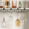 NonDrill Hanging Wine Glass Holder Under Cabinet Stemware Storage Rack 5