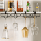 NonDrill Hanging Wine Glass Holder Under Cabinet Stemware Storage Rack 5