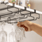 NonDrill Hanging Wine Glass Holder Under Cabinet Stemware Storage Rack 6