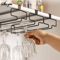 NonDrill Hanging Wine Glass Holder Under Cabinet Stemware Storage Rack 6