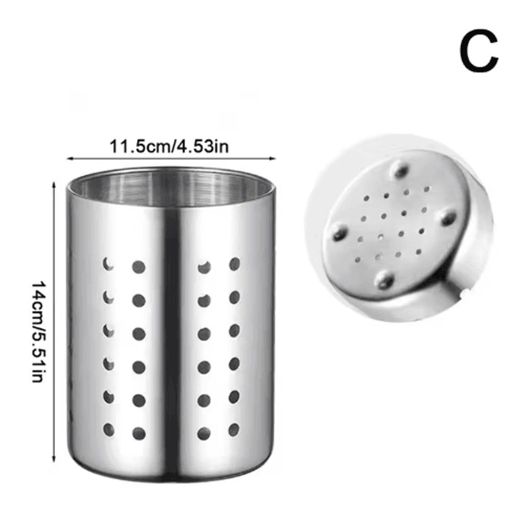 Stainless Steel Cutlery Holder Utensil Drainer MultiCompartment Kitchen Organizer 1