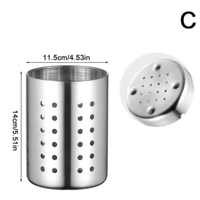 Stainless Steel Cutlery Holder Utensil Drainer MultiCompartment Kitchen Organizer 1