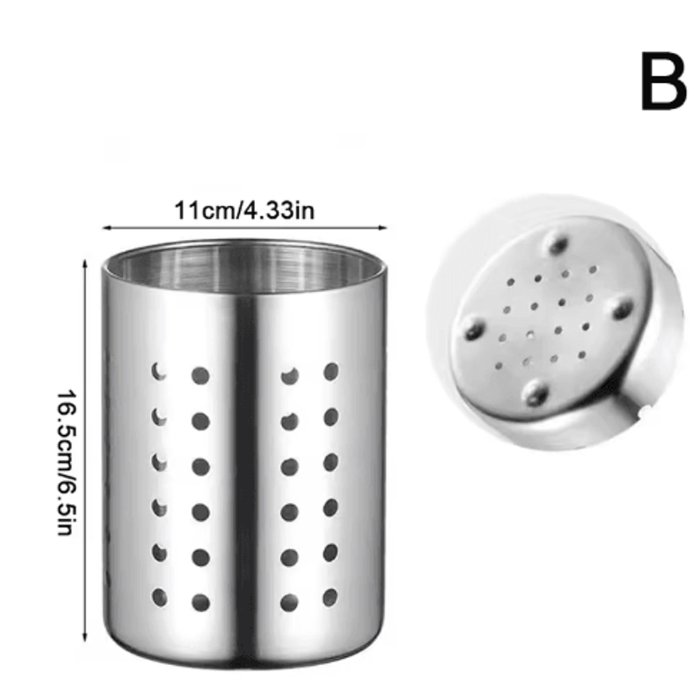Stainless Steel Cutlery Holder Utensil Drainer MultiCompartment Kitchen Organizer 2