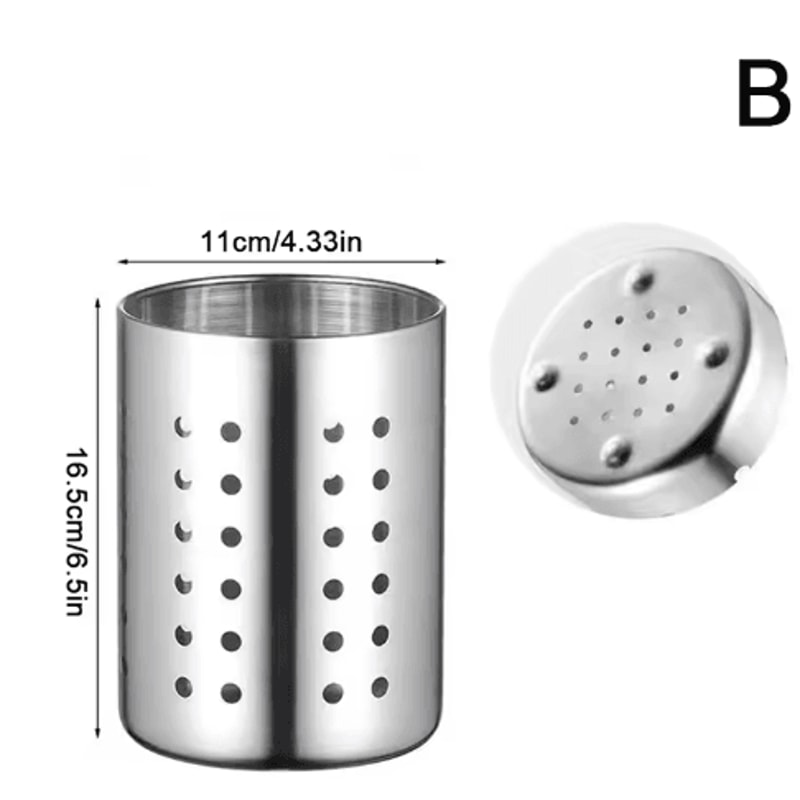 Stainless Steel Cutlery Holder Utensil Drainer MultiCompartment Kitchen Organizer 2