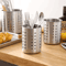 Stainless Steel Cutlery Holder Utensil Drainer MultiCompartment Kitchen Organizer 0