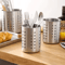 Stainless Steel Cutlery Holder Utensil Drainer MultiCompartment Kitchen Organizer 0