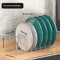 Expandable Dish Drying Rack With Drip Tray Compact Kitchen Plate Organizer 2