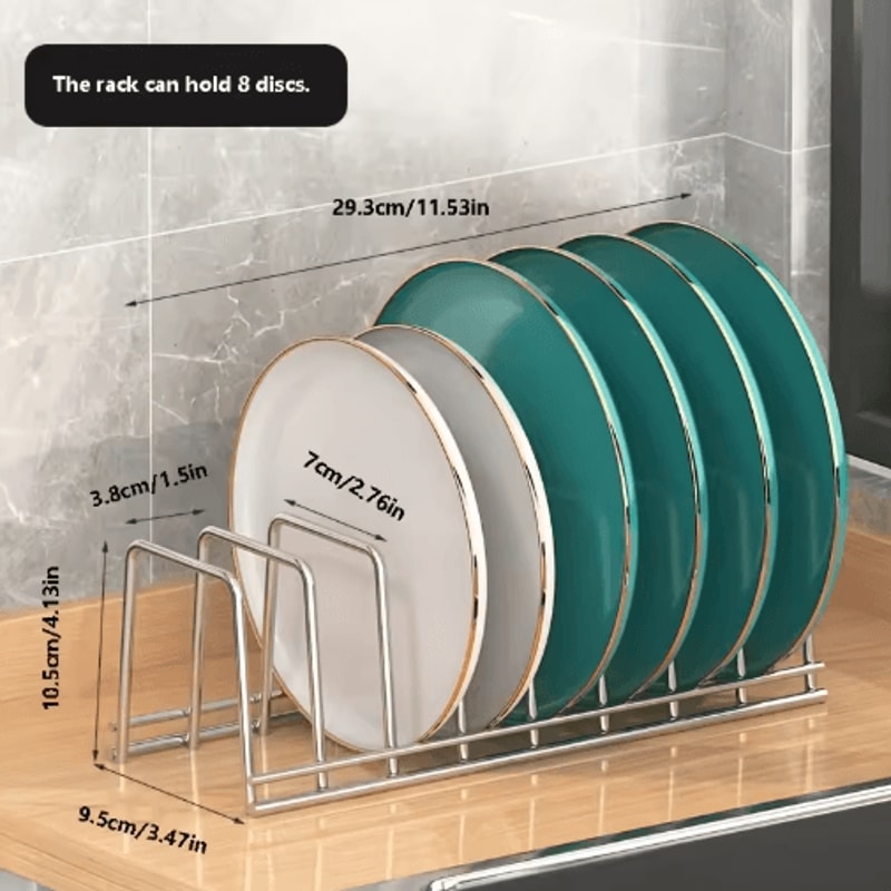Expandable Dish Drying Rack With Drip Tray Compact Kitchen Plate Organizer 2
