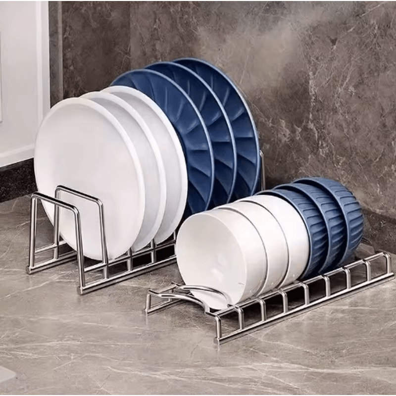 Expandable Dish Drying Rack With Drip Tray Compact Kitchen Plate Organizer 3
