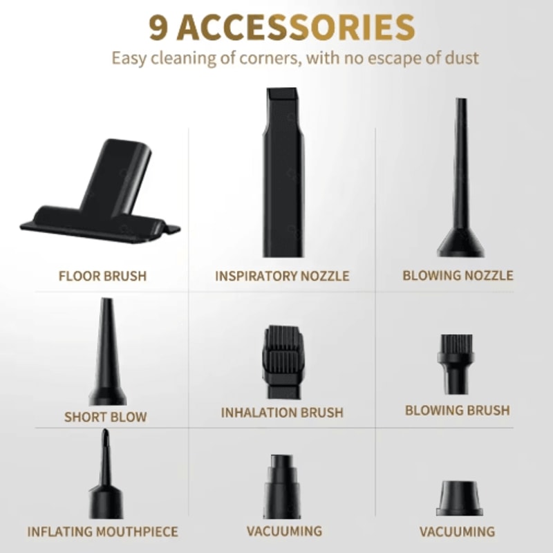 CENRR Cordless Car Vacuum Cleaner HighPower Portable Handheld Cleaner 10