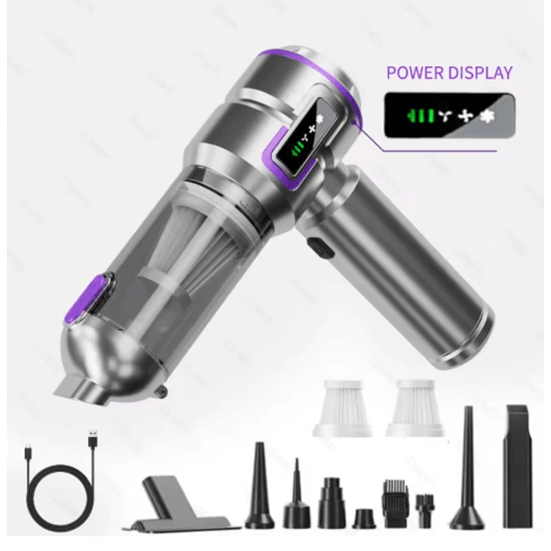 Mini Portable Car Vacuum Cleaner With Blower HighPower Handheld Cleaner 3
