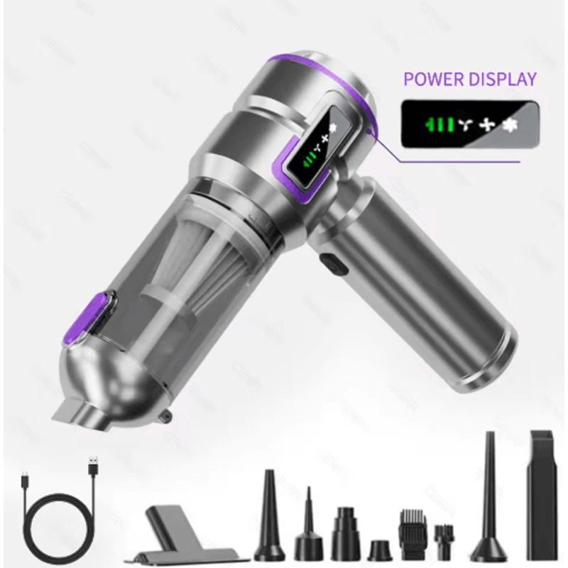 Mini Portable Car Vacuum Cleaner With Blower HighPower Handheld Cleaner 4
