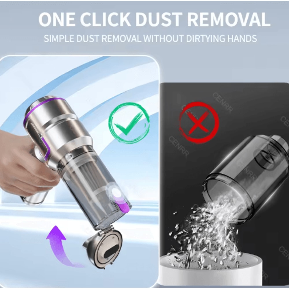 Mini Portable Car Vacuum Cleaner With Blower HighPower Handheld Cleaner 7