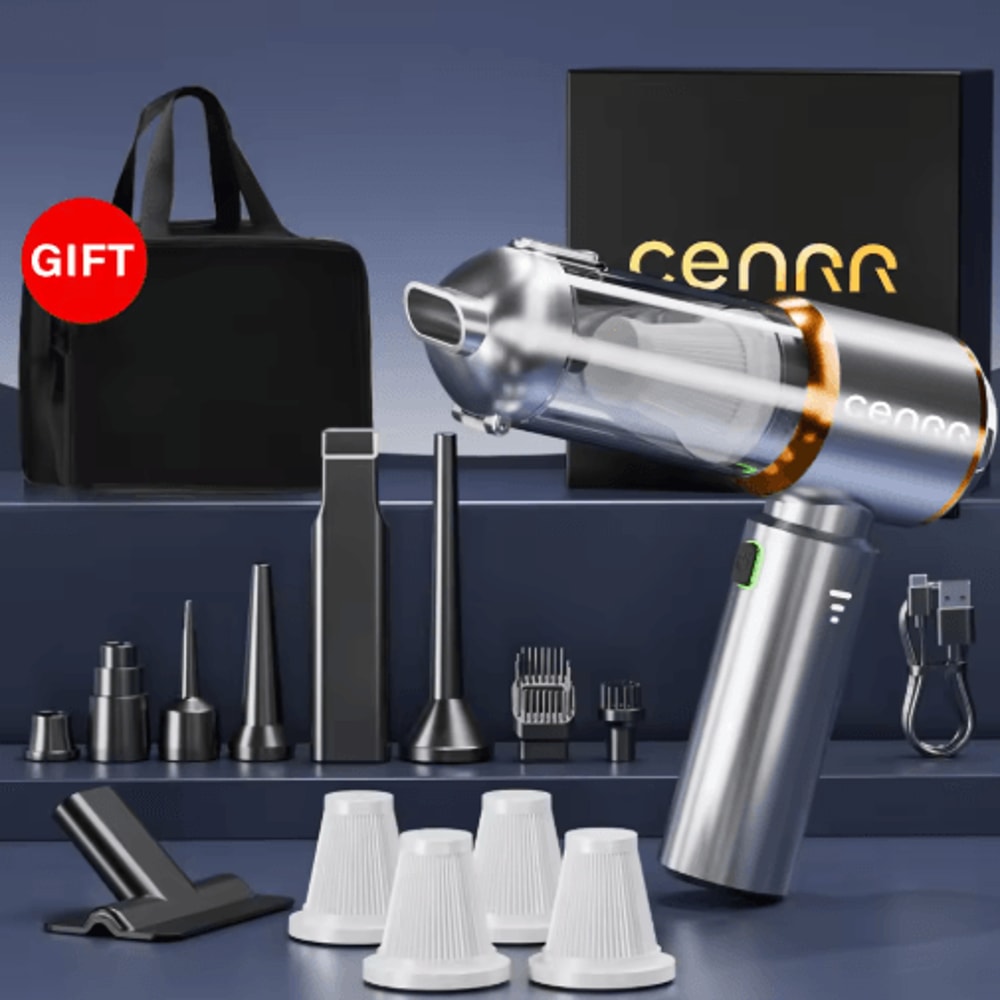 CENRR Mini Cordless Car Vacuum Cleaner Portable Handheld Blower Vacuum 5