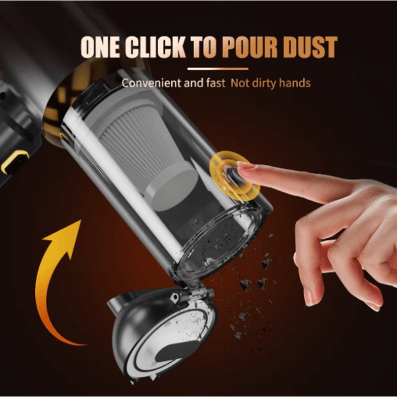 CENRR Mini Cordless Car Vacuum Cleaner Portable Handheld Blower Vacuum 9