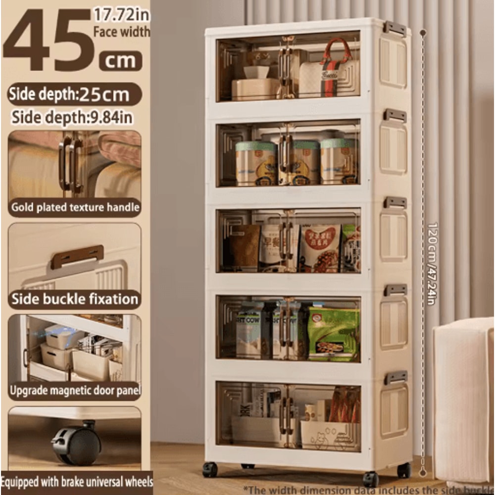Multifunction Folding Storage Cabinet Dustproof Portable Wardrobe Organizer 20
