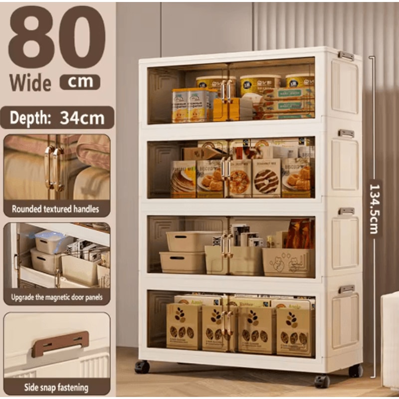Multifunction Folding Storage Cabinet Dustproof Portable Wardrobe Organizer 5