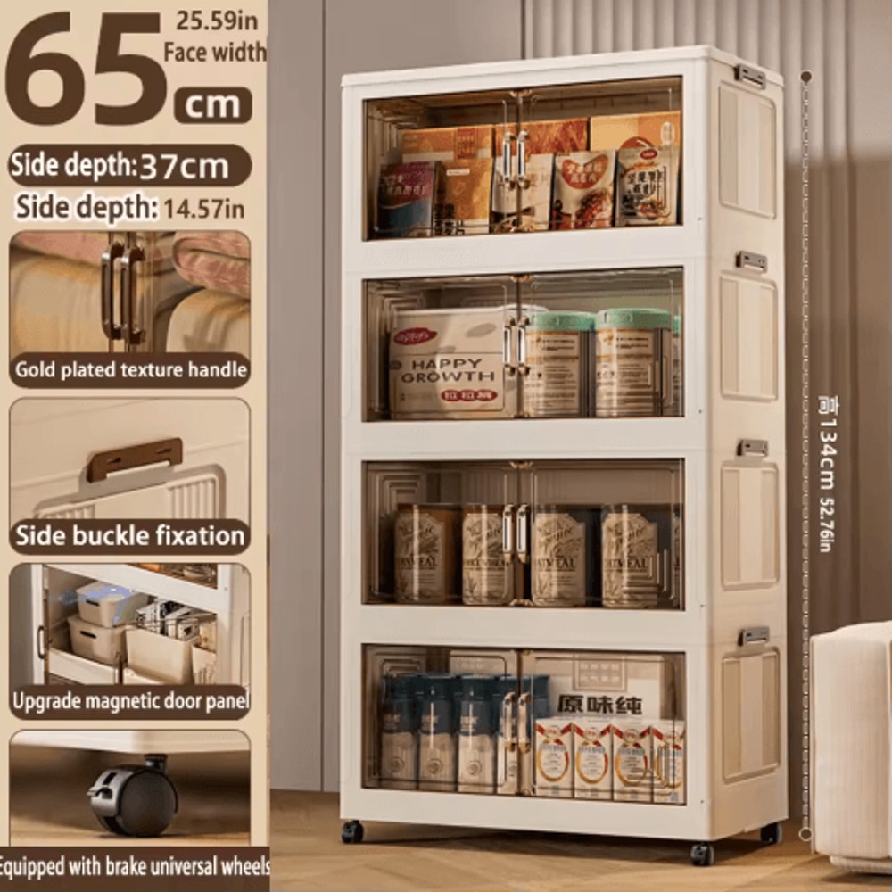 Multifunction Folding Storage Cabinet Dustproof Portable Wardrobe Organizer 9