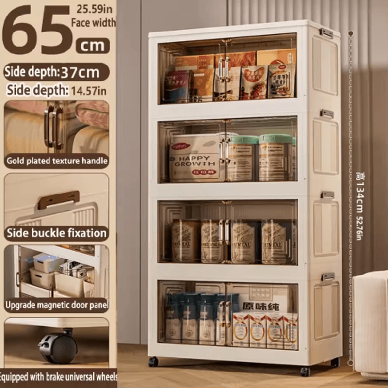 Multifunction Folding Storage Cabinet Dustproof Portable Wardrobe Organizer 9