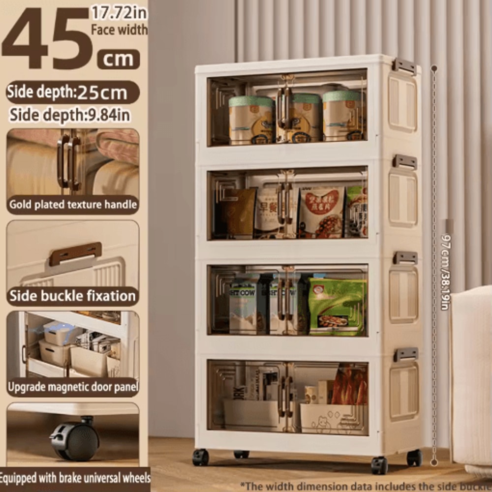 Multifunction Folding Storage Cabinet Dustproof Portable Wardrobe Organizer 21