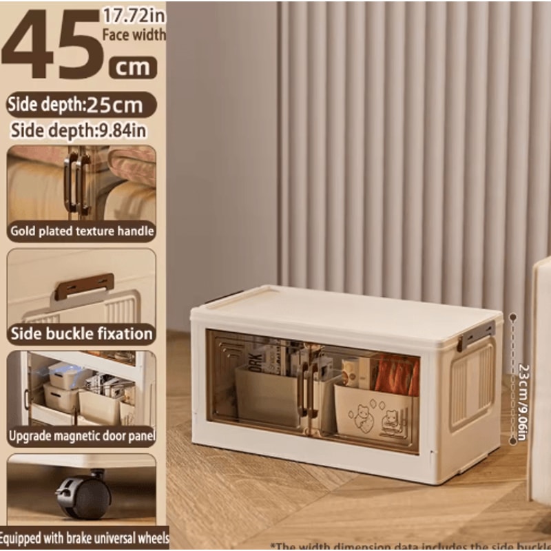 Multifunction Folding Storage Cabinet Dustproof Portable Wardrobe Organizer 24