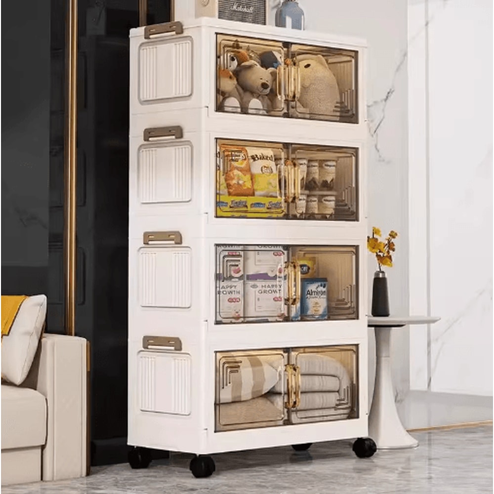 Multifunction Folding Storage Cabinet Dustproof Portable Wardrobe Organizer 27