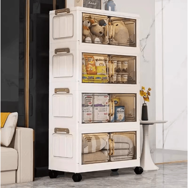 Multifunction Folding Storage Cabinet Dustproof Portable Wardrobe Organizer 27