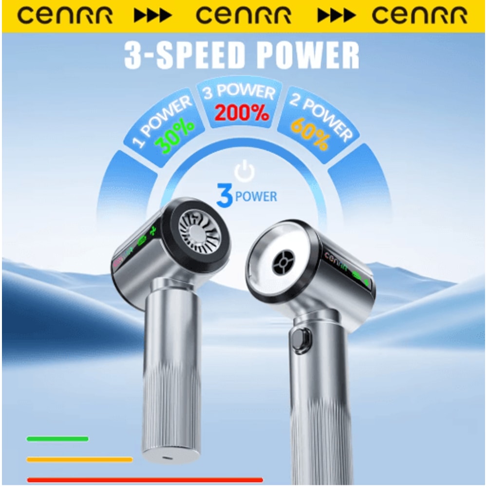 CENRR Cordless Car Vacuum Cleaner 7500mAh Portable Handheld Cleaner With Blower LED Display 7