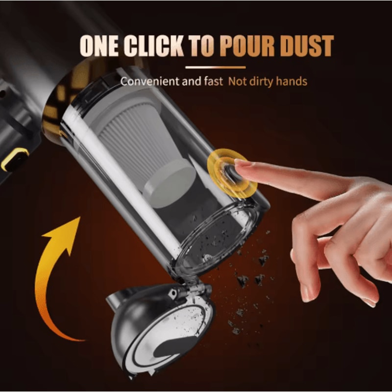 CENRR Mini Cordless Car Vacuum Cleaner Portable Handheld Blower Power Cleaner 9