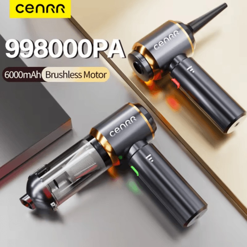 CENRR Mini Cordless Car Vacuum Cleaner Portable Handheld Blower Power Cleaner 0