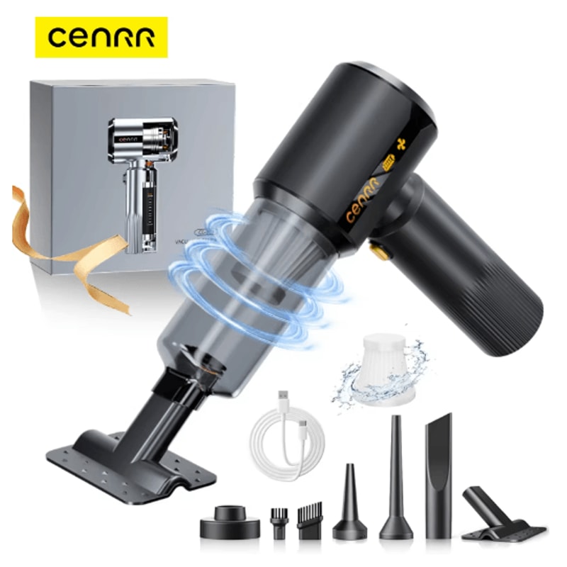 CENRR Cordless Car Vacuum Cleaner With Battery Display 7500mAh Portable Handheld Cleaner 0
