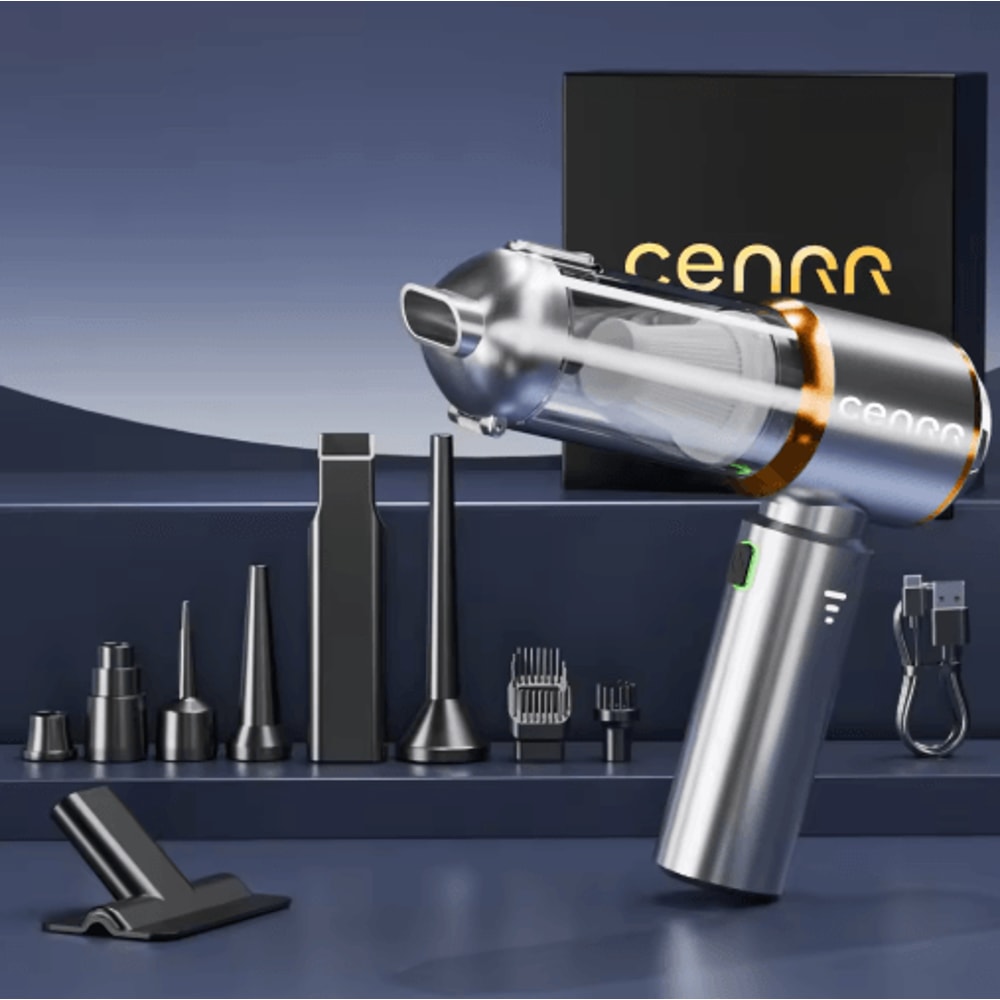 CENRR 2025 Mini Cordless Car Vacuum Cleaner Portable Handheld Blower Power Cleaner 6