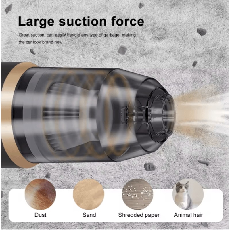 Wireless High Power Car Home Vacuum Cleaner Portable Handheld Cleaning Machine 8