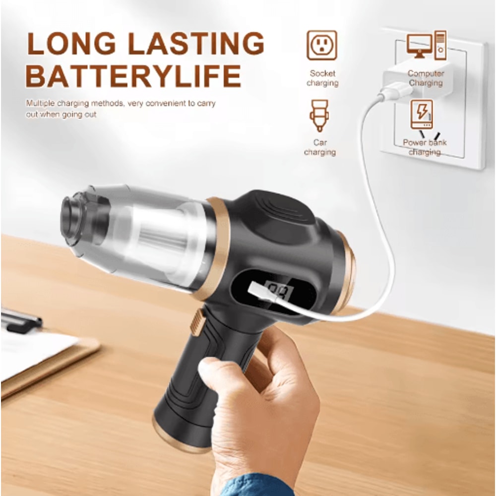 Cordless Handheld Vacuum Cleaner Powerful Portable Cleaner For Home Car 2