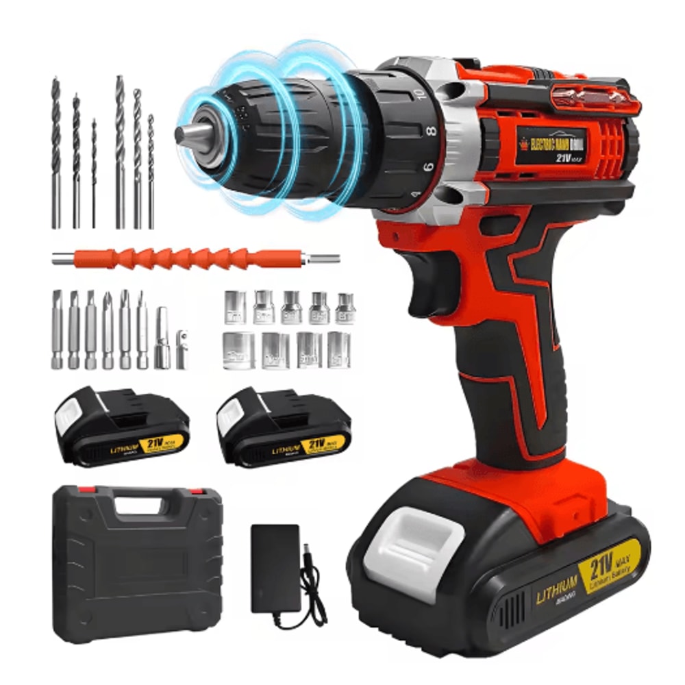 Electric Screwdriver Set Cordless Drill Kit Lithium Battery Drill Home DIY Tool Kit Electric Hand D 3