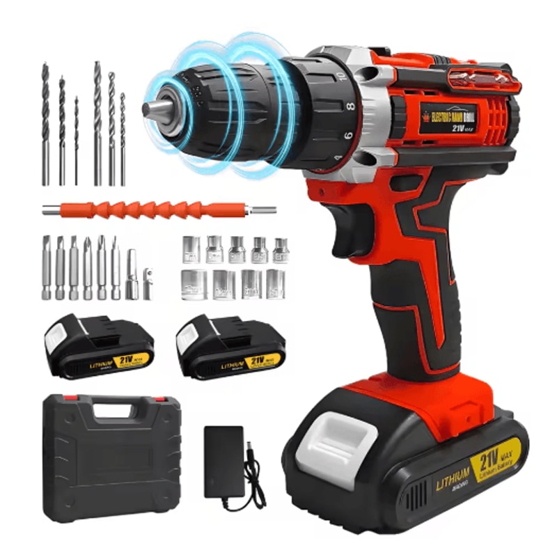 Electric Screwdriver Set Cordless Drill Kit Lithium Battery Drill Home DIY Tool Kit Electric Hand D 3