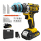 Electric Screwdriver Set Cordless Drill Kit Lithium Battery Drill Home DIY Tool Kit Electric Hand D 4