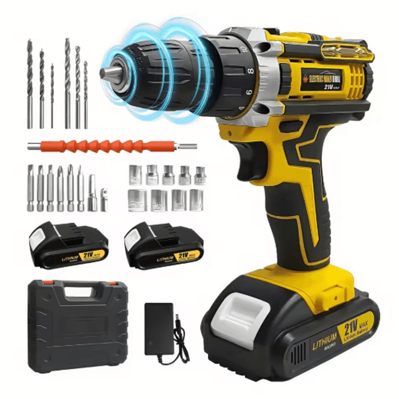 Electric Screwdriver Set Cordless Drill Kit Lithium Battery Drill Home DIY Tool Kit Electric Hand D 5