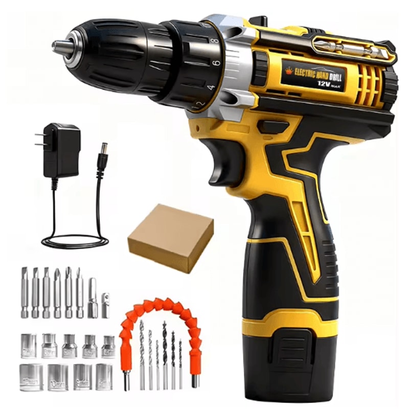 Electric Screwdriver Set Cordless Drill Kit Lithium Battery Drill Home DIY Tool Kit Electric Hand D 6