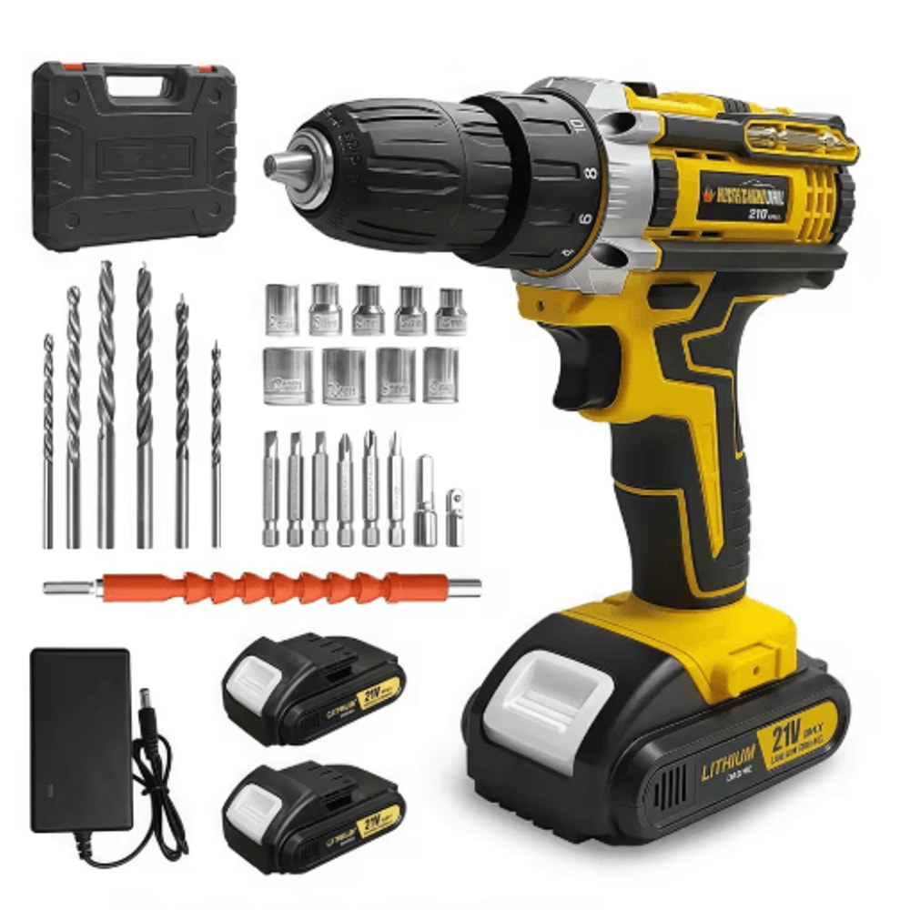 Electric Screwdriver Set Cordless Drill Kit Lithium Battery Drill Home DIY Tool Kit Electric Hand D 0