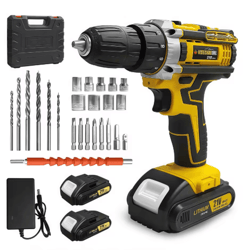electric screwdriver set cordless drill kit lithium battery drill, home diy tool kit electric hand drill
