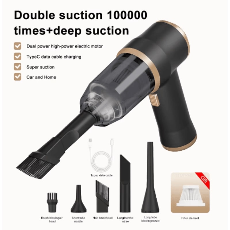 HighPower 2in1 Car Blower Vacuum Portable Auto Home Cleaning Tool 0
