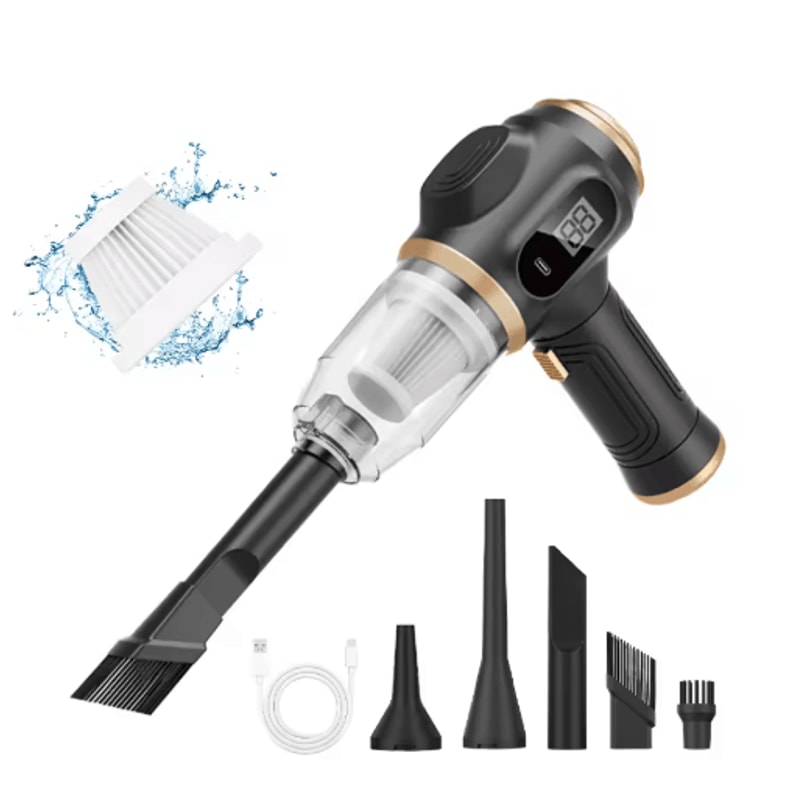 BELIBUY 2in1 Car Vacuum Cleaner Blower Portable HighPower Auto Cleaning Tool 1