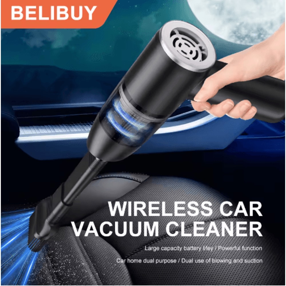 BELIBUY Mini Wireless Car Vacuum Cleaner High Power Portable Handheld Cleaner 4